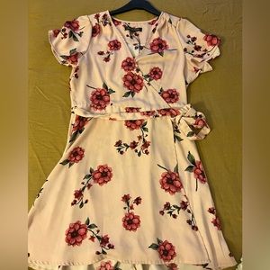 Dynamite Floral Wrap Dress in Size M
